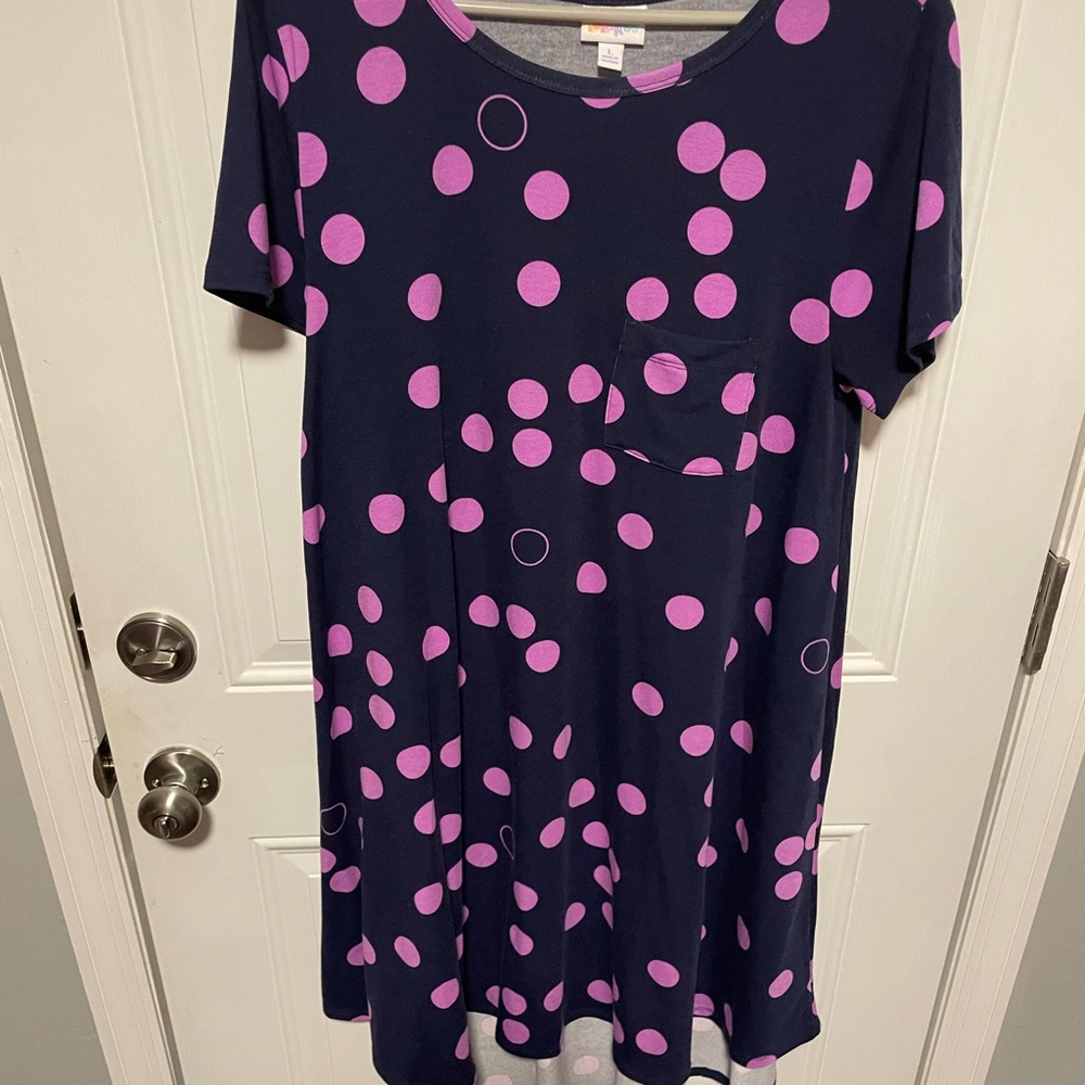 Navy and Purple Polka Dot Carly